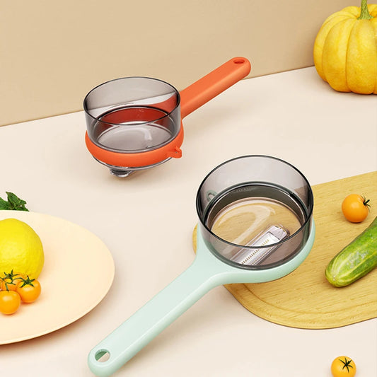 Storage Fruit Peeler with Safety Features and Easy-to-Clean Design