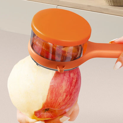 Storage Fruit Peeler with Safety Features and Easy-to-Clean Design