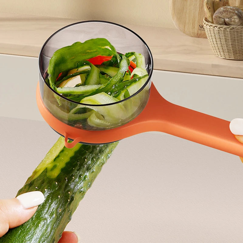 Storage Fruit Peeler with Safety Features and Easy-to-Clean Design