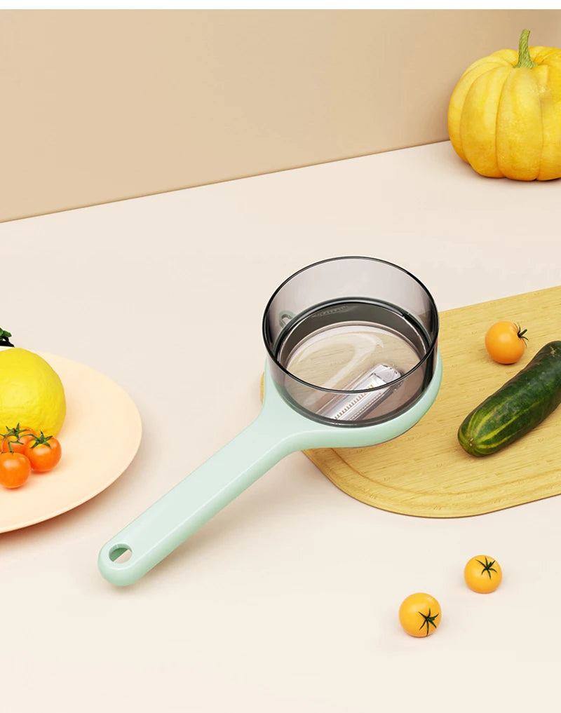 Storage Fruit Peeler with Safety Features and Easy-to-Clean Design